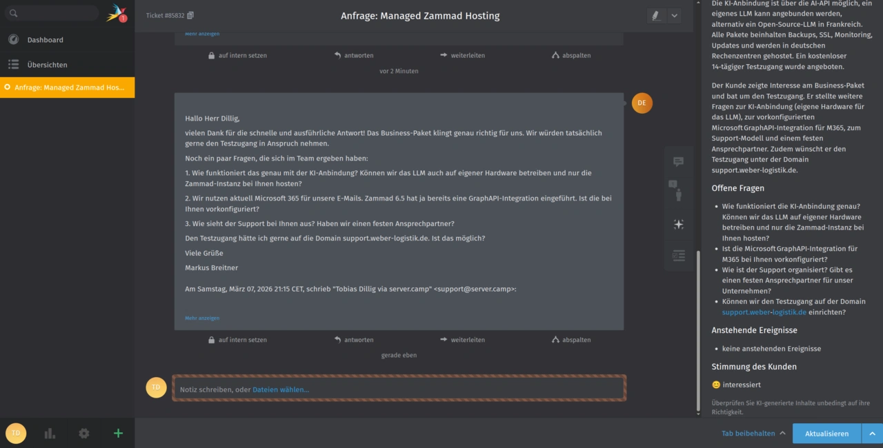 Zammad 7.0 ist da – und bringt KI in deinen Support Picture