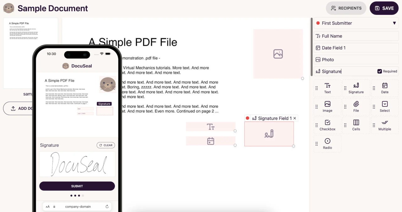 DocuSeal Screenshot