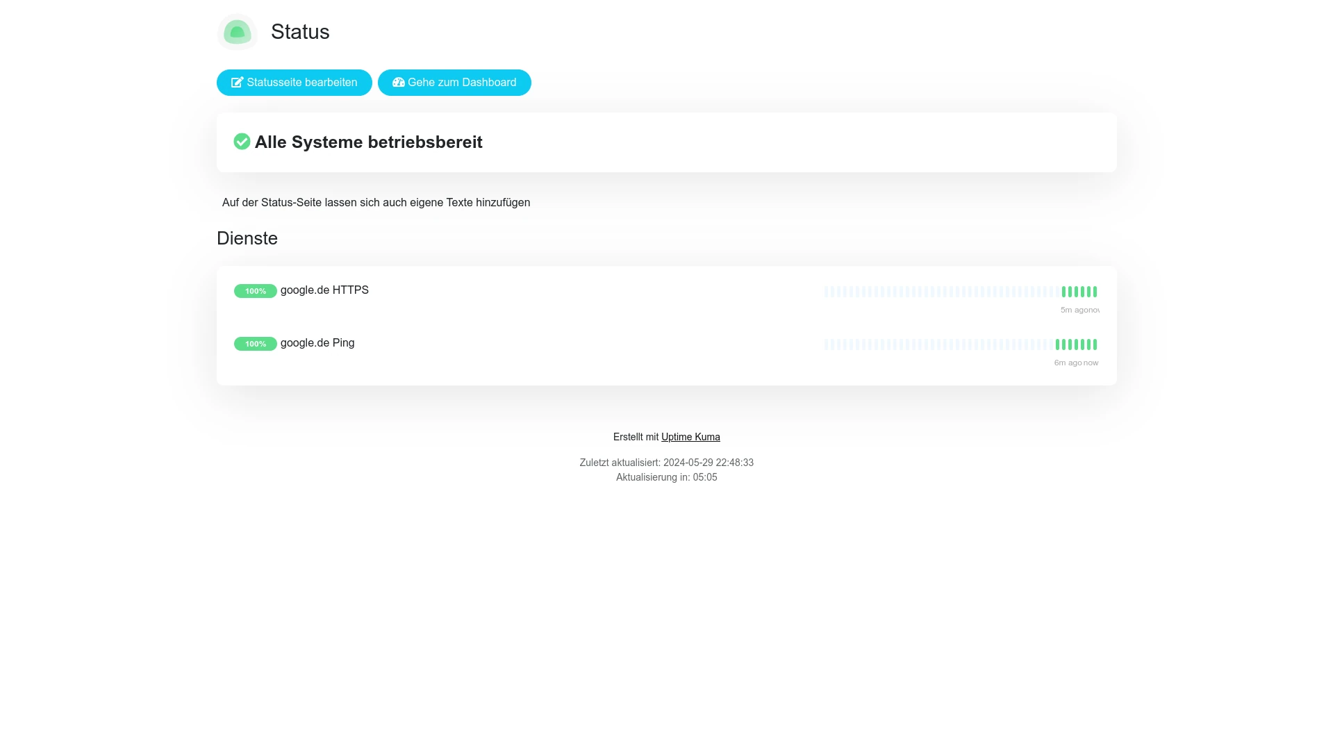 Uptime Kuma Screenshot